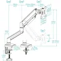 Tooq Soporte de Mesa DB1334TNR-W para Monitor 13-34 Pulgadas Blanco